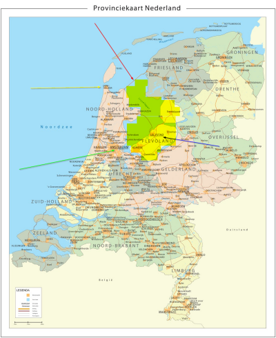 Map of the Provinces of the netherlands.